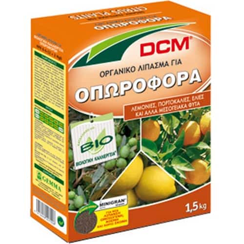 DCM οργανικό λίπασμα οπωροφόρων 1,5 kg GEMMA για εσπεριδοειδή