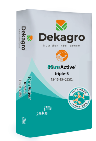 Λίπασμα NutrActive triple-S 15-15-15 +25SO3 25Kg DEKAGRO.