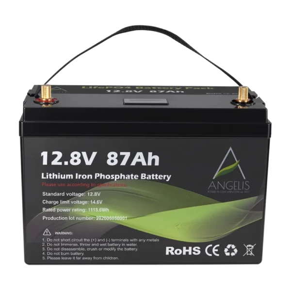 Μπαταρία Λιθίου (LiFePO4) Επιδαπέδια 87AH 12.8V ANGELIS.